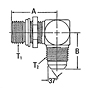 2062 SAE O-Ring Boss to 37º Flare